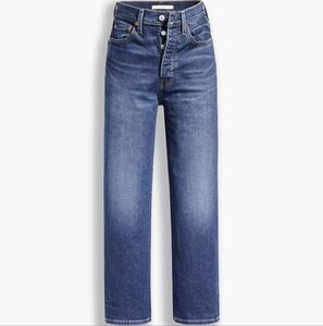 NEW! LEVI'S Women's Ribcage Straight Ankle Buttonfly Denim Jeans 31×29.